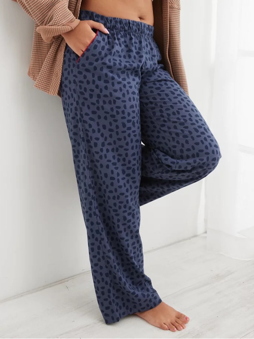 Aerie Flannel Skater Pajama Pant in Fresh Bright